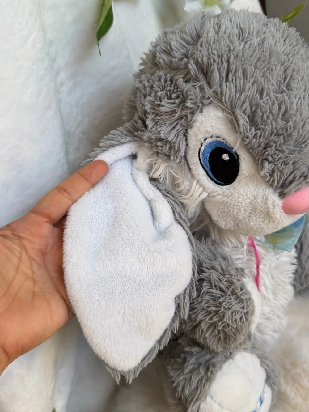 Large Gray Bunny Plush Rabbit 2020 Floppy Ears Soft Stuffed Animal